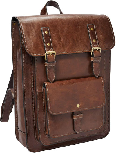 Fossil Tasche für Männer Greenville, Eco Leder Rucksack cognac 30,48 cm L x 8,89 cm B x 40,64 cm H M