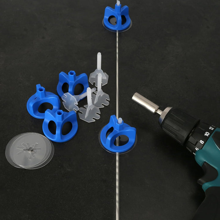 Lantelme® Gewindelaschen Fliesen Nivelliersystem 1mm, 1,5mm, 2mm, 3mm Fugenbreite für Fliesen von 3