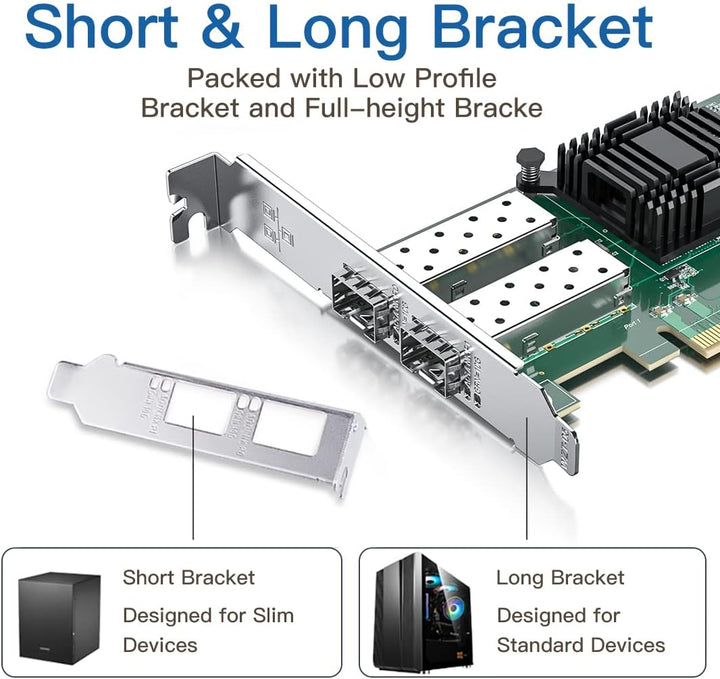 10Gb SFP+ PCI-E Netzwerkkarte NIC, Compare to Intel X520-DA2, with Intel 82599ES Chip, Dual SFP+ Por