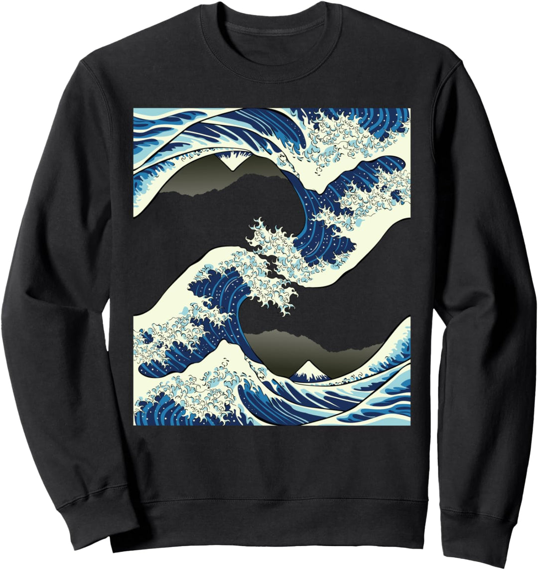 The Great Wave Off Kanagawa Welle Japanische Kultur Japan Sweatshirt