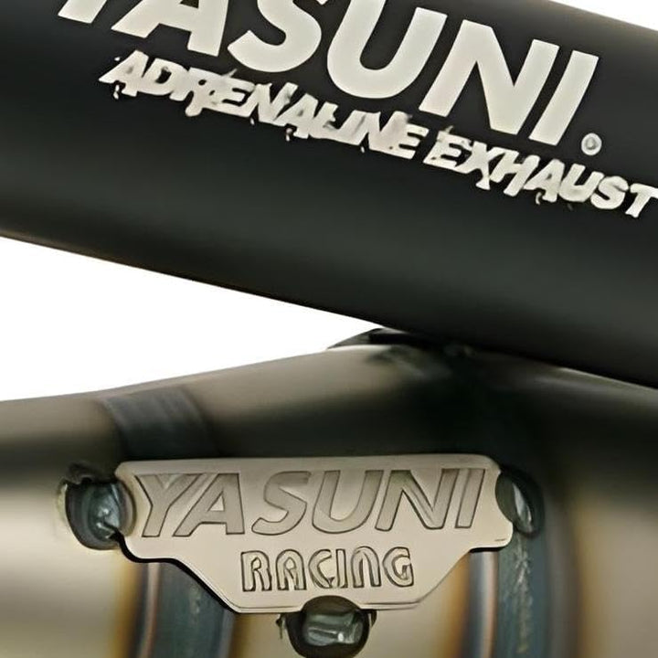 Auspuff Yasuni Carrera 21 schwarz für Minarelli liegend