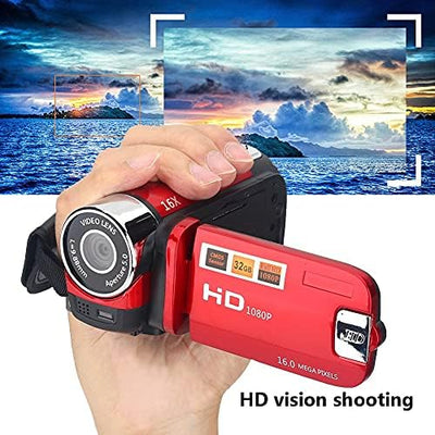 Topiky HD Digital Video Camera Camcorder,Tragbarer Vlogging Kamera Recorder 1080P 16MP 2,7 Zoll 270