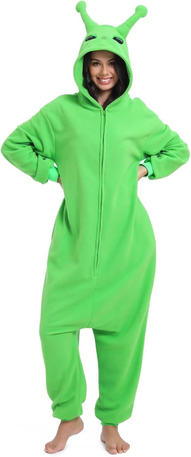 Tier Onesie Karneval Halloween Kostüm Cosplay Schlafanzüge Erwachsene M Zip Ausländer, M Zip Ausländ