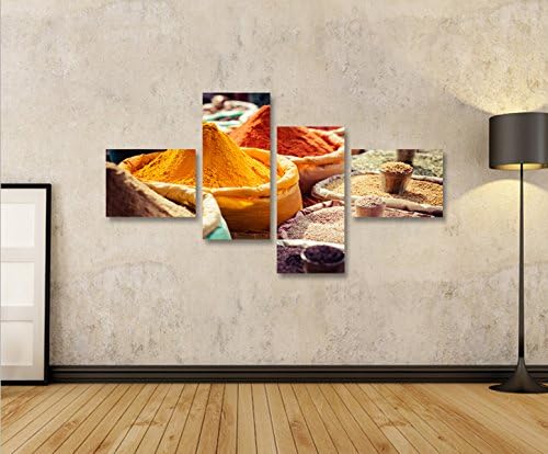 islandburner Bild Bilder auf Leinwand Gewürze V2 Küche Orientalische 4L XXL Poster Leinwandbild Wand