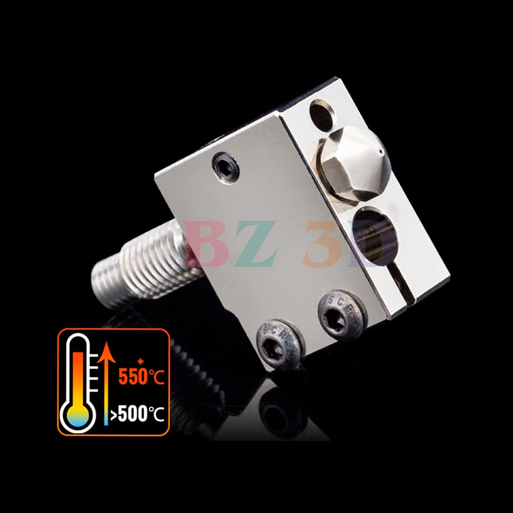 BZ 3D V6 Volcano All Metal Plated Copper Hotend,500℃ Volcano Plattierte Kupfer Düse 0.4mm,Heizblock