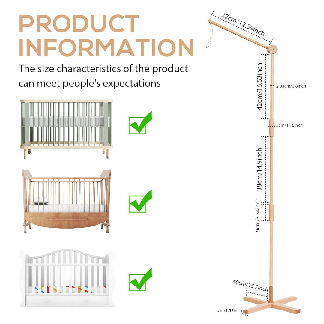 Bodenstehend Baby Mobile Halterung, Mobile Halterung Wickeltisch Holz, Mobile Wickeltisch für Aufhän