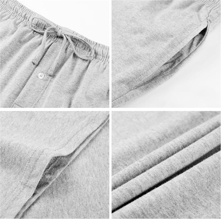 U2SKIIN Pyjamahose Herren lang 100% Baumwolle, Schlafhose Herren Schlafanzughose lang Pyjama Hose Sc