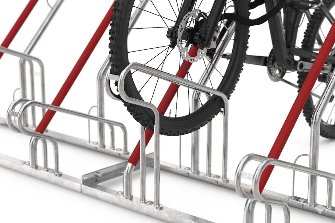 Anlehnparker 2522 XBF | Fahrradständer beidseitig | für 12 extra breite Fahrräder | erweiterbar | Ab