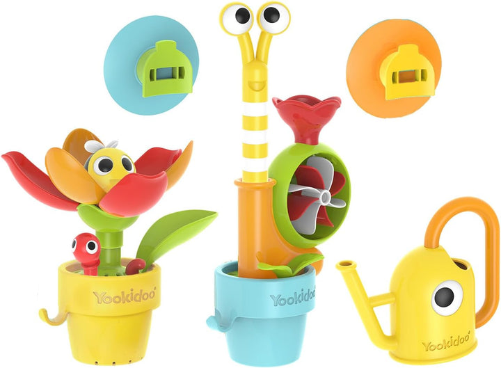 Yookidoo Baby-Badespielzeug für Kleinkinder (Alter 1–3 Jahre), Gartenabenteuer-Set, Schnecke und Blu