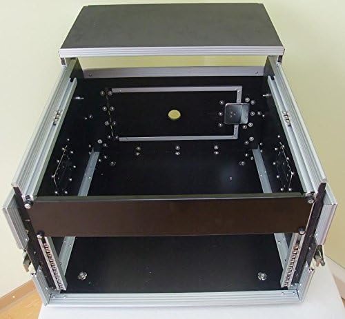 27316 Winkelrack 6/8HE mit Laptop Ablage - Kombi Case, L-Rack, DJ Rack