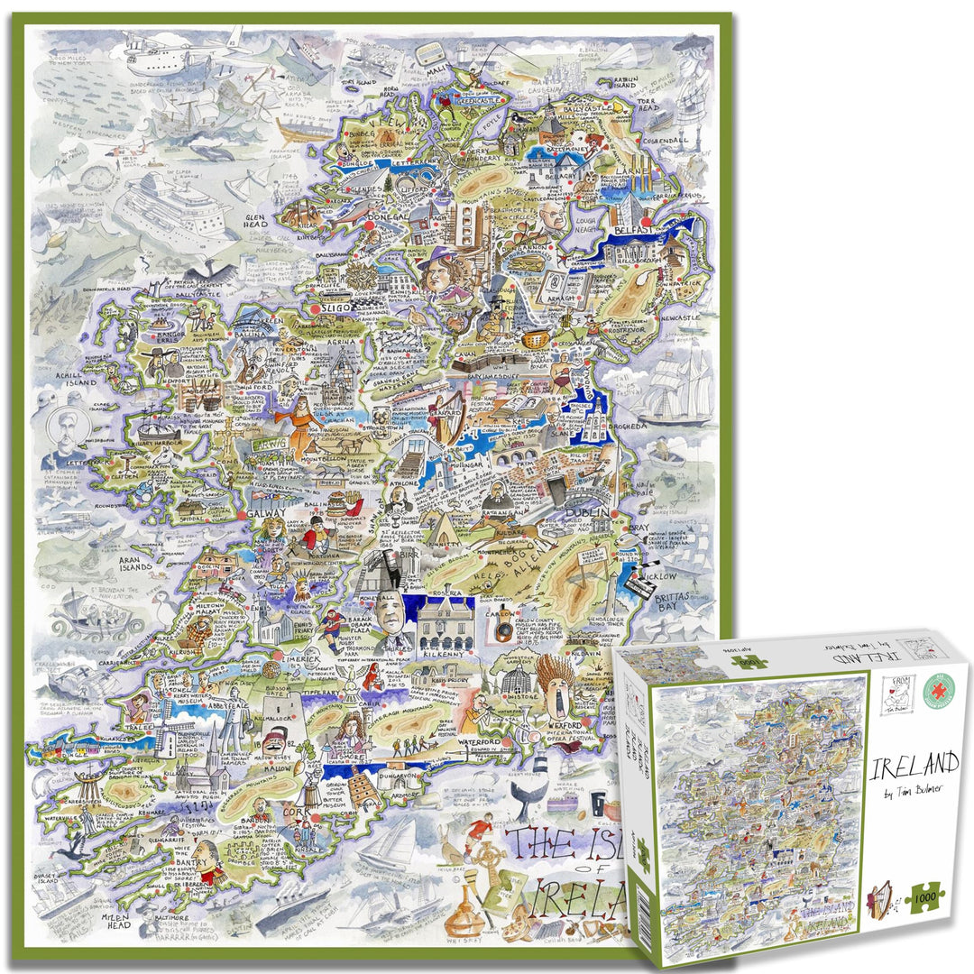 Map of Ireland Jigsaw 1000 Piece Puzzle