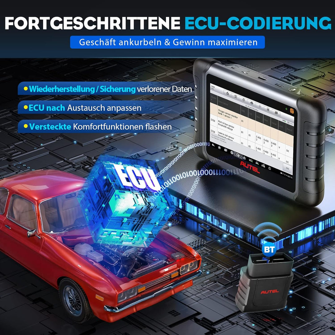 Autel MaxiPRO MP808S-TS Diagnosegerät Scanner 2023 Neueste mit 2 Jahre Update, ECU-Codierung, Full T
