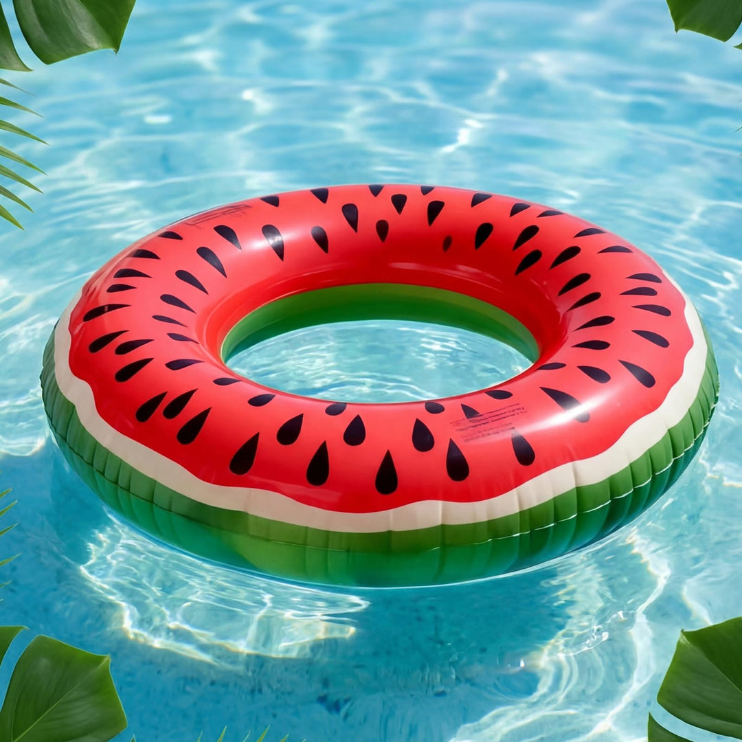 Yisscen Aufblasbar Schwimmring, Schwimmreifen für Erwachsene, 120cm Wassermelonen Schwimmschlauch, S