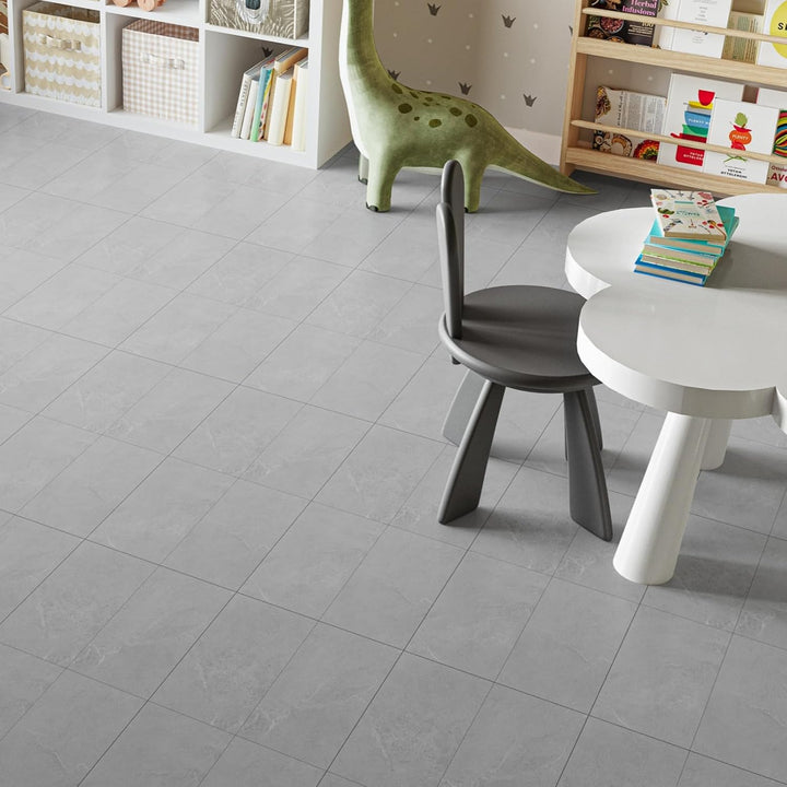 PVC Bodenbelag Selbstklebend - Vinylboden Selbstklebend | Extra Abriebfest, Wasserdicht Grau Marmor-