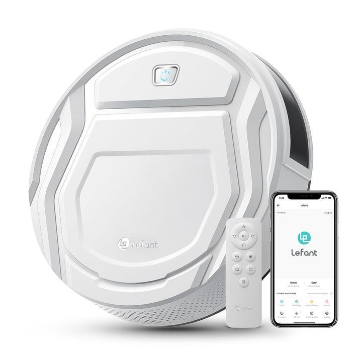 LEFANT Saugroboter mit Fernbedienung, 2200Pa Staubsauger Roboter, 120Mins Max, WLAN Roboterstaubsaug