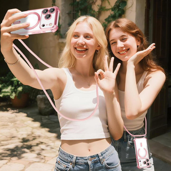 GOODVISH Handykette für iPhone 17 Pro Max Hülle mit Band, mit 2 Stück Schutzfolie und Kamera Schutz,