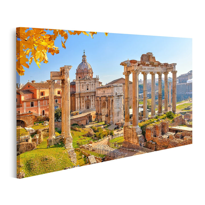 islandburner Bild auf Leinwand Römische Ruinen In Rom Im Frühjahr Italien Bilder Wandbilder Poster L