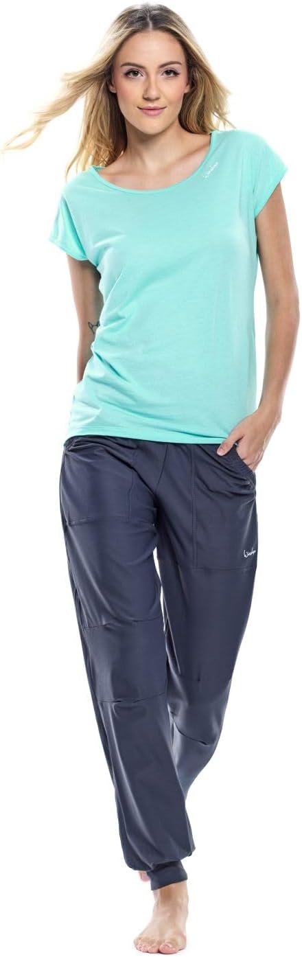 Winshape Damen Ultra leichtes Modal-Kurzarmshirt mit abgerundetem Saum MCT013 XL Mint, XL Mint