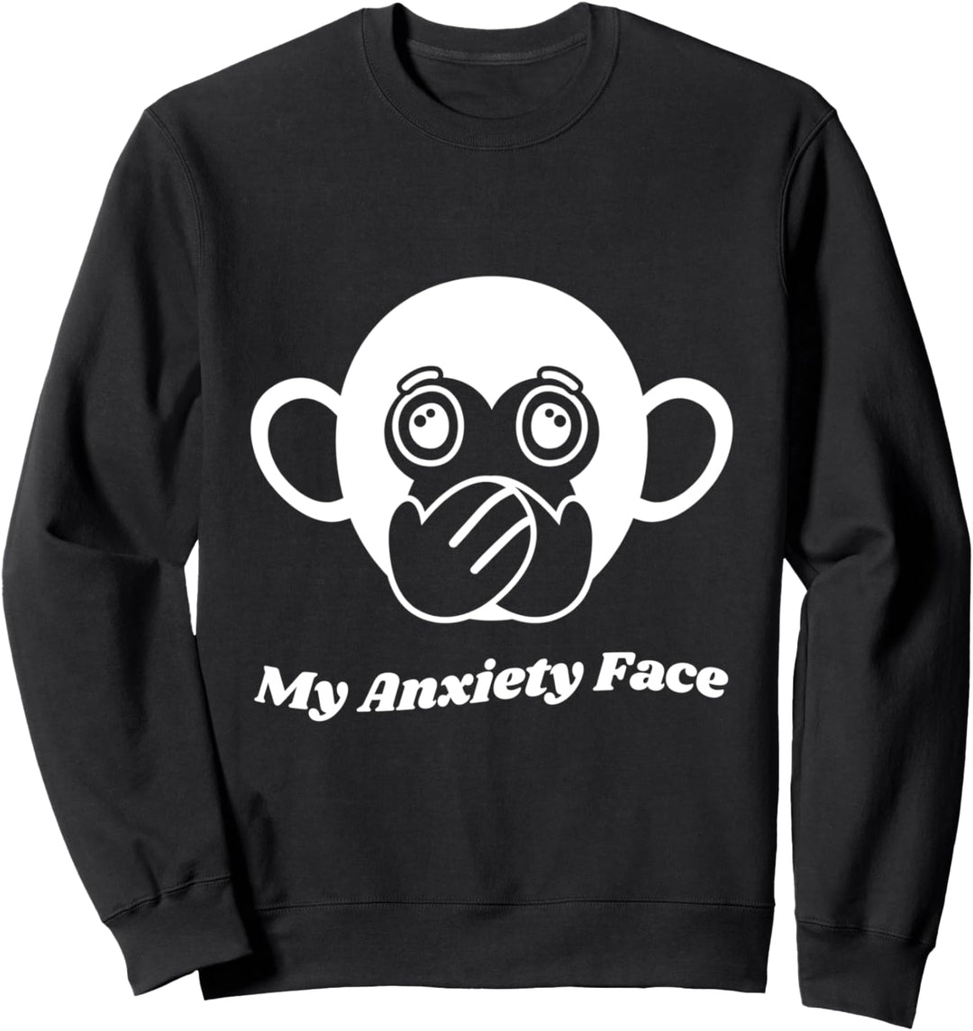 Mein Angst-Gesicht Lustiger netter ängstlicher Affe Sweatshirt