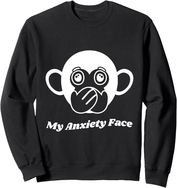 Mein Angst-Gesicht Lustiger netter ängstlicher Affe Sweatshirt