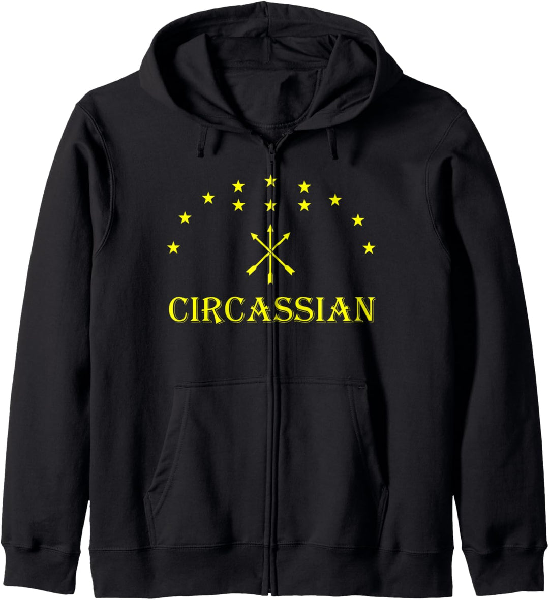 Circassian Flag With Yellow Stars Great Tscherkessen Adiga Kapuzenjacke