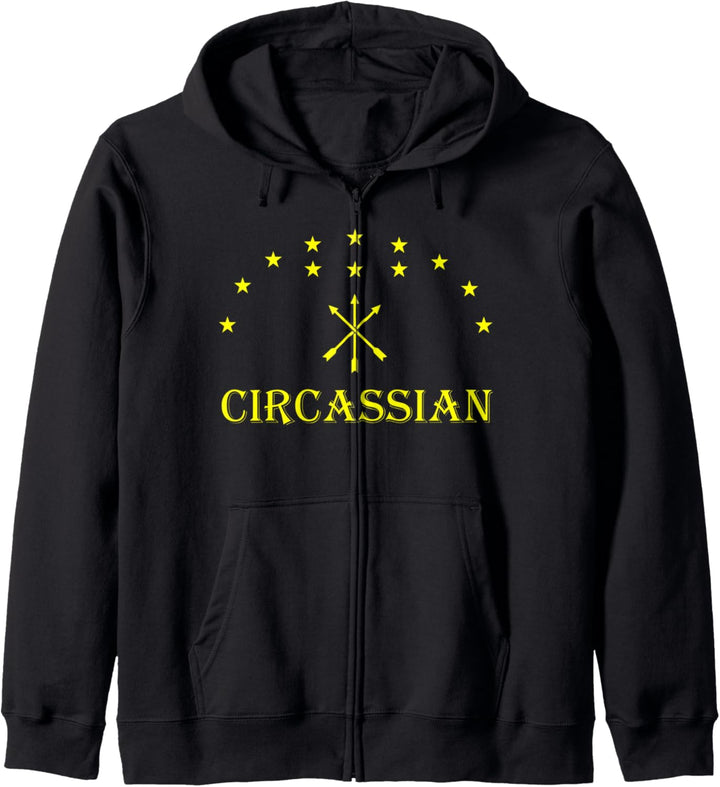 Circassian Flag With Yellow Stars Great Tscherkessen Adiga Kapuzenjacke