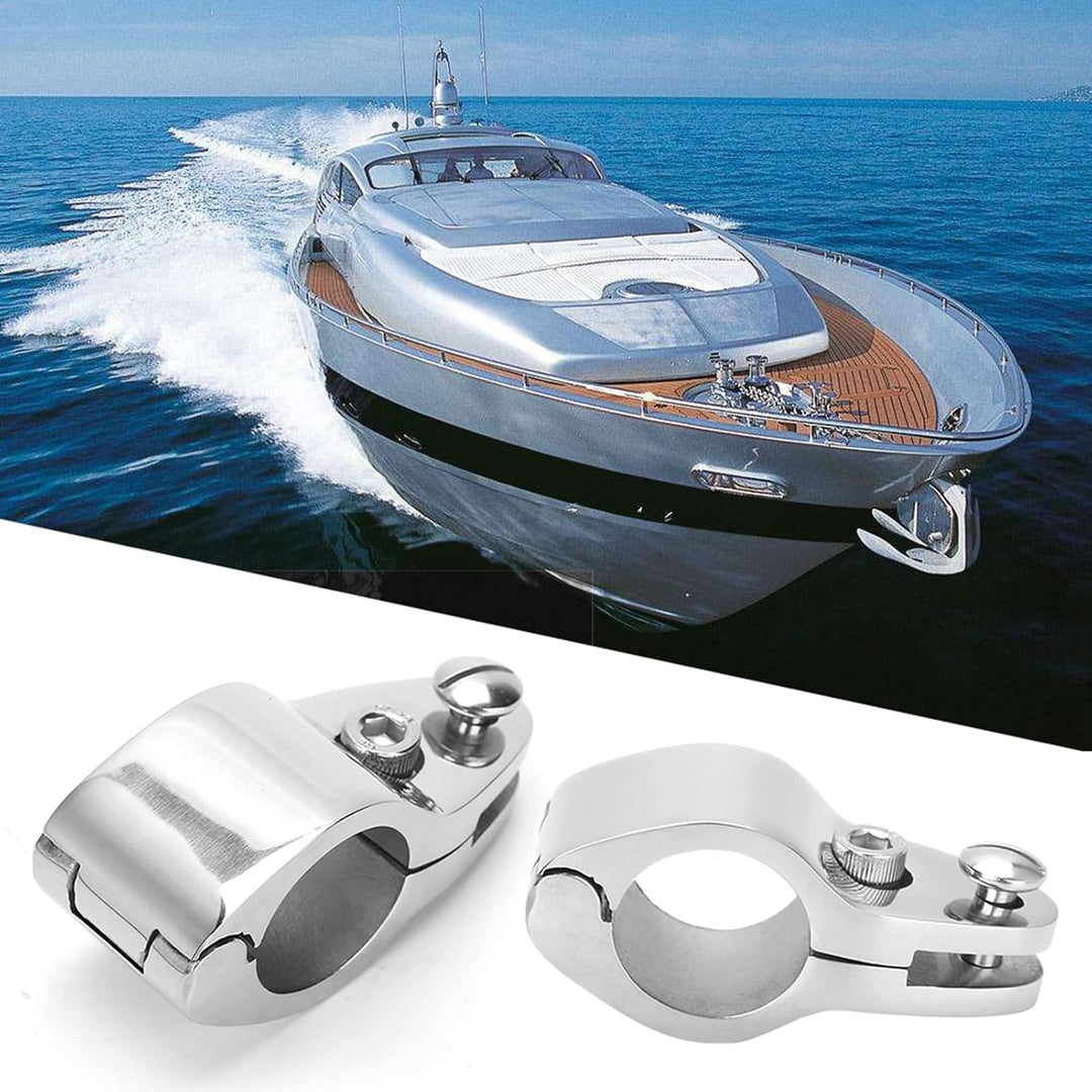 Terisass Boot Bimini Top Klappbacke Schieben 2 Stück Edelstahl Bimini Top Hardware-Beschläge (20 mm,
