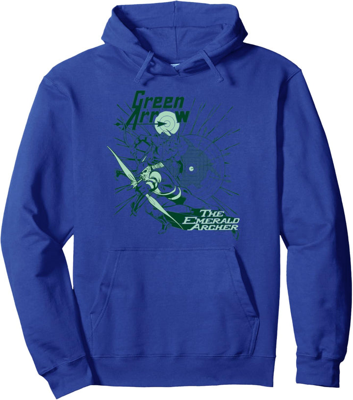 Justice League Green Arrow The Emerald Archer Pullover Hoodie