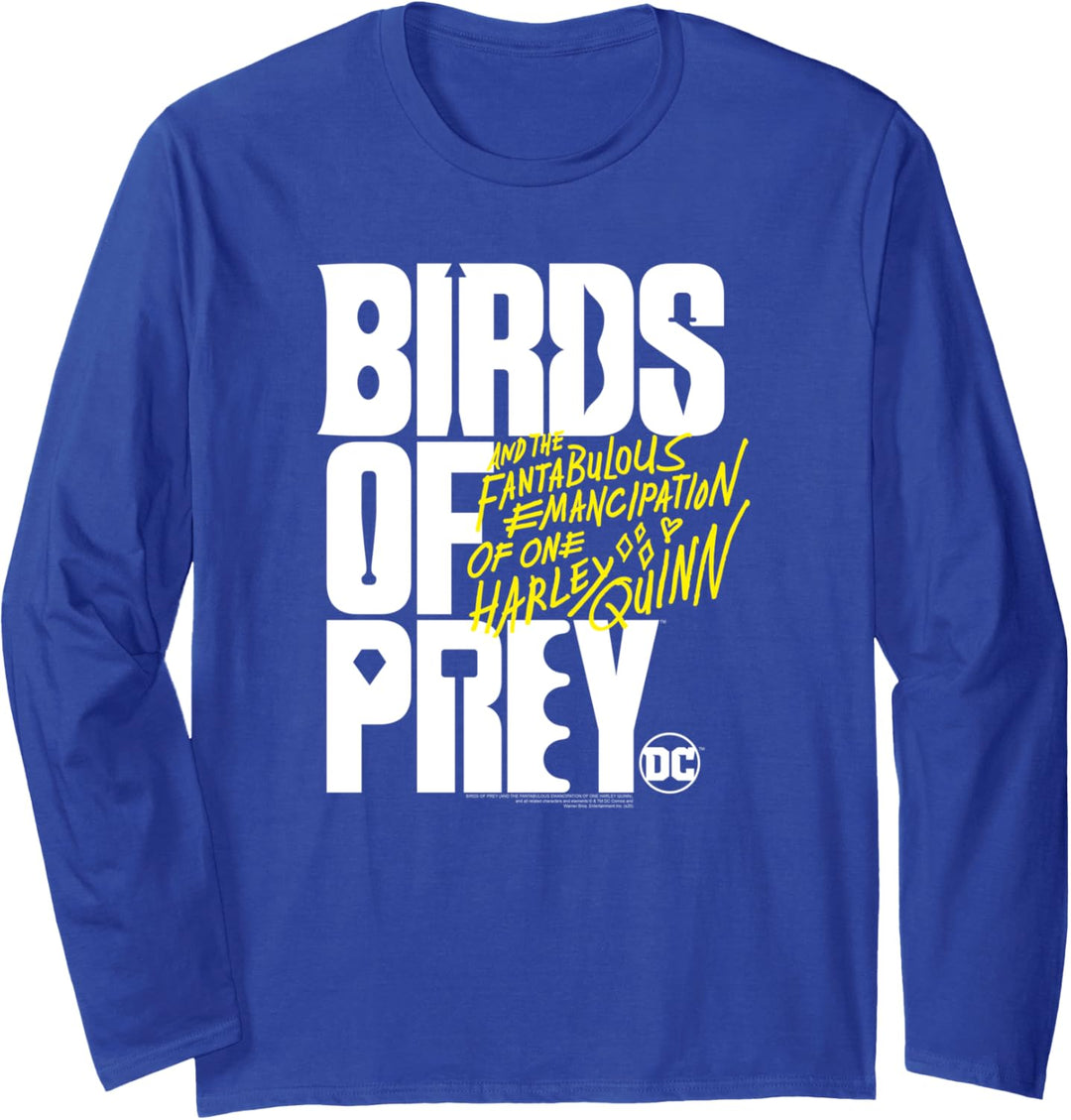 Birds of Prey White and Yellow Logo Langarmshirt