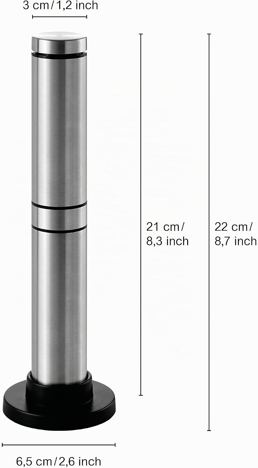 AdHoc MS10 Batteriebetriebener Milch- und Saucenschäumer RAPIDO mit Ständer, Edelstahl/Kunststoff Si