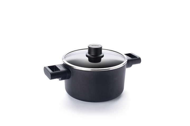 Woll Diamond Logic XR Topf mit Glasdeckel in Box - Induktiv -, Ø 20 cm, 12 cm hoch, 3 Liter, mit 2 S