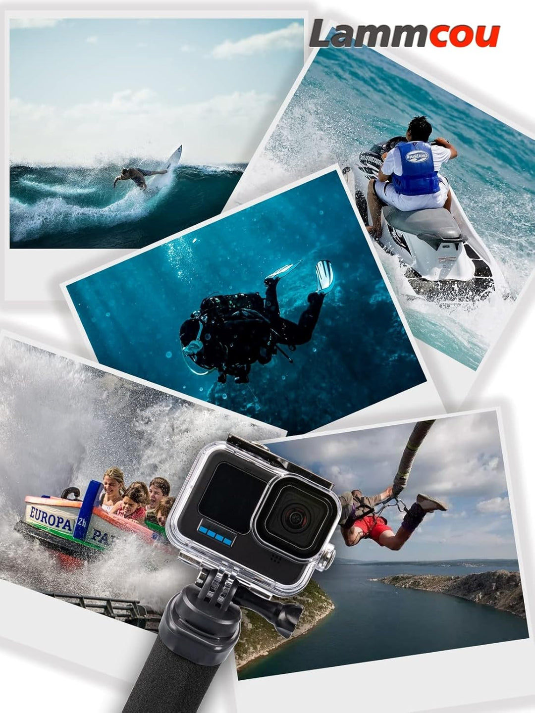 Lammcou Schwimmender Griff, Go Pro Schwimmfähiger Handgriff Wasserdichter Handler Tauchen Einbeinsta