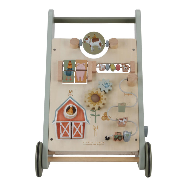 Little Dutch 7132 FSC Holz Activity Laufwagen grün - Little Farm