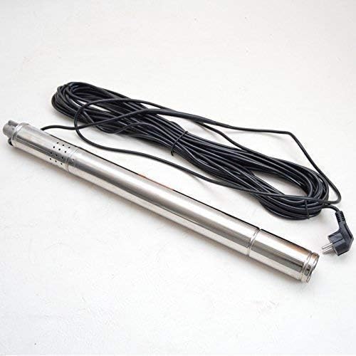 Tiefbrunnenpumpe Edelstahl Brunnenpumpe Schraubenpumpe 370W 2" SING Förderleistung 1080 l/h, 18 l/mi