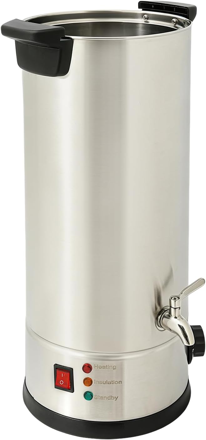Wachsschmelzer 9L, Wachsschmelztiegel mit Temperaturregelung für Kerzen | 1800W 304 Edelstahl + PP,