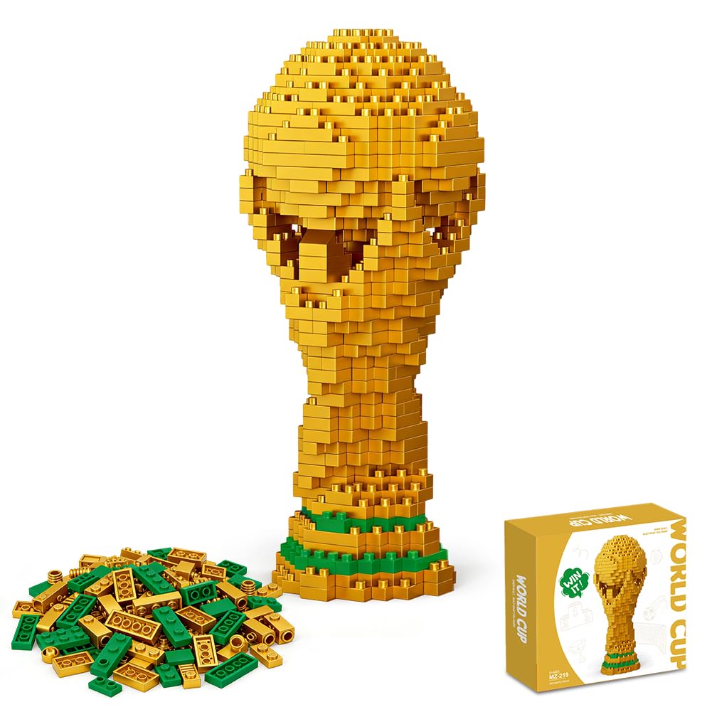 Fussball Bausteine Set 500 Teile, 3D Miniatur Fussball Bildungsspielzeug, Micro Fussball Bausteine D