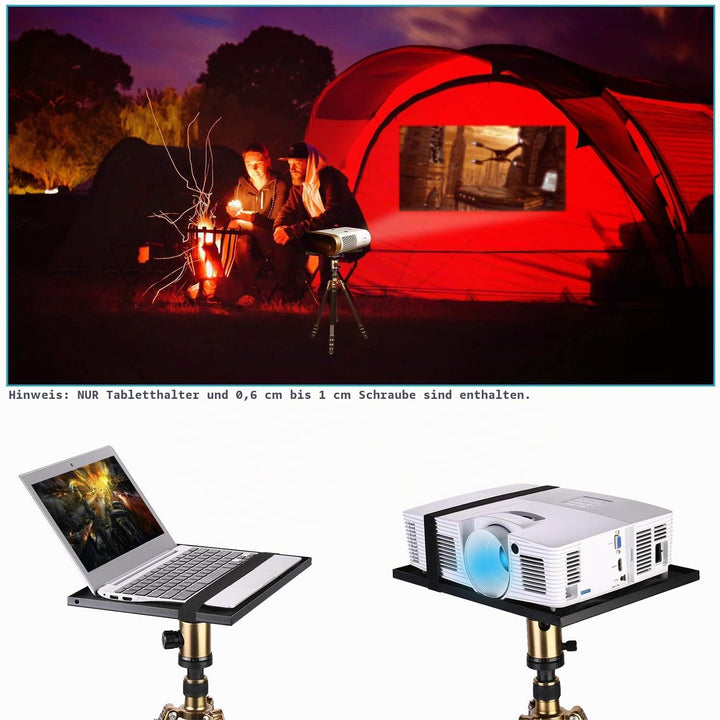 Neewer Laptop Notebook Pallet Projektor Tray Halter für 1/4 "bis 3/8" Schraube Stativhalterung weit