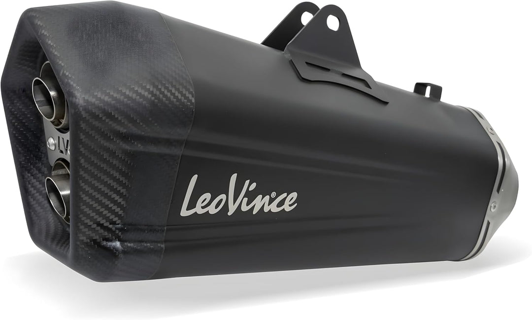 Endschalldämpfer/Auspuffanlage LeoVince SLIP-ON SBK LV-12 Black Edition, Edelstahl schwarz, Carbon K