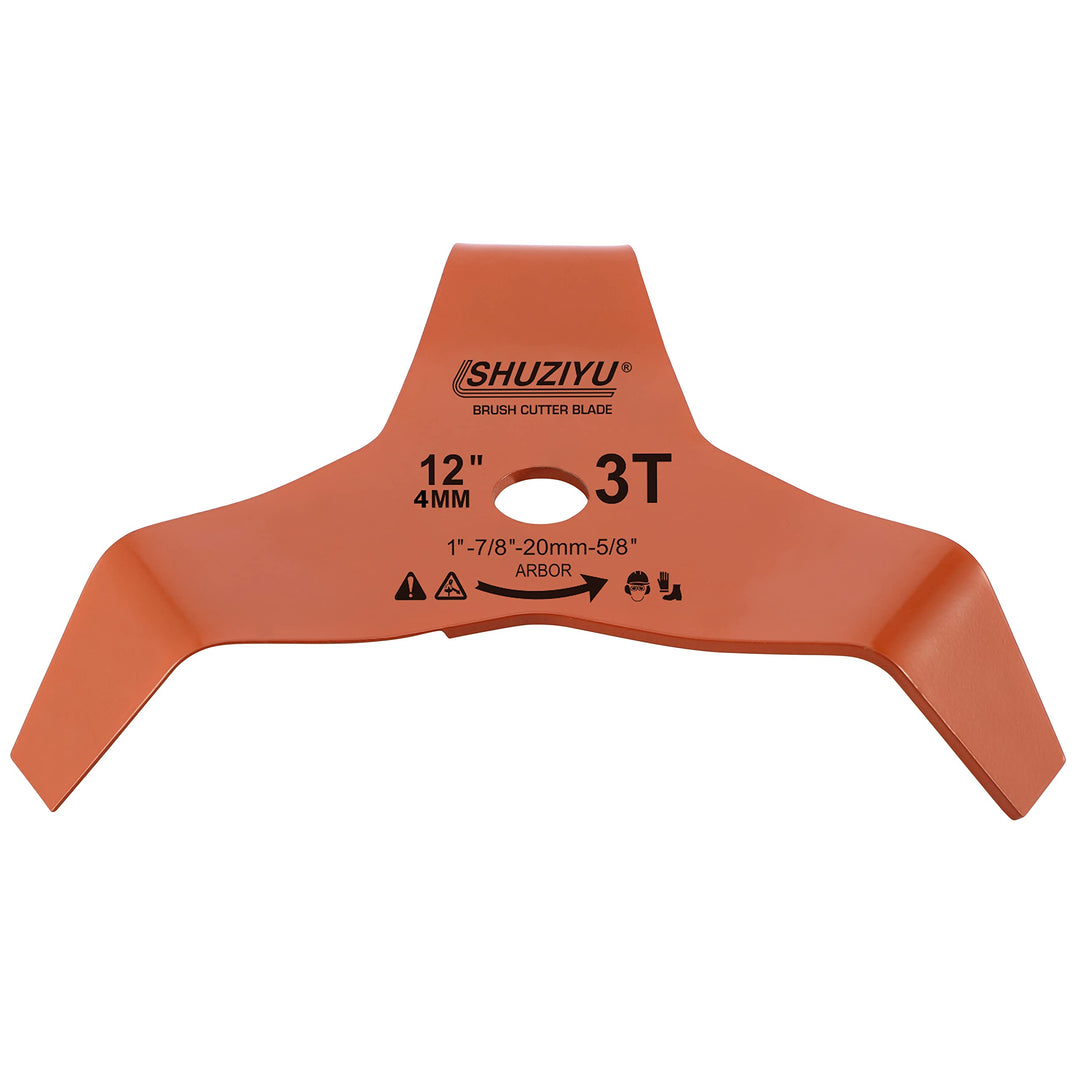 LSHUZIYU 305x4mm-3T Biege, Dorn mit Adapter 22.23-20-16mm, Mulchmesser-Klinge, Freischneiderklinge,