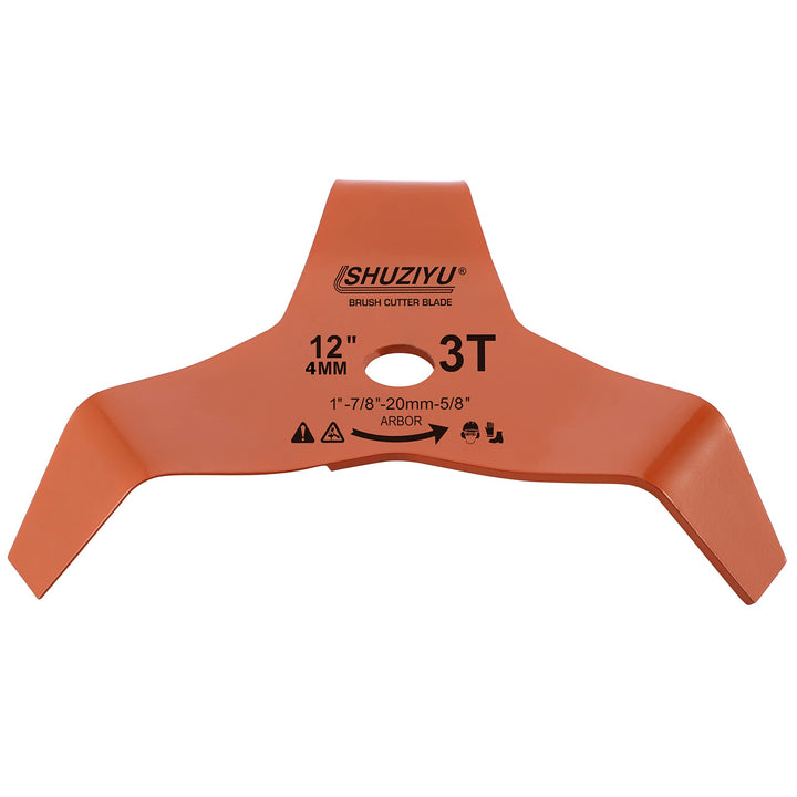 LSHUZIYU 305x4mm-3T Biege, Dorn mit Adapter 22.23-20-16mm, Mulchmesser-Klinge, Freischneiderklinge,