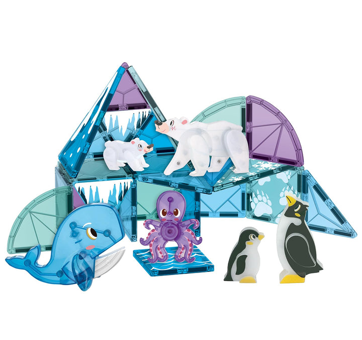 Magnetische Bausteine Set, 30 Stück Tier Magnet Tiles, Magnet Spiel, Dekoration für Zuhause Büro (Oz