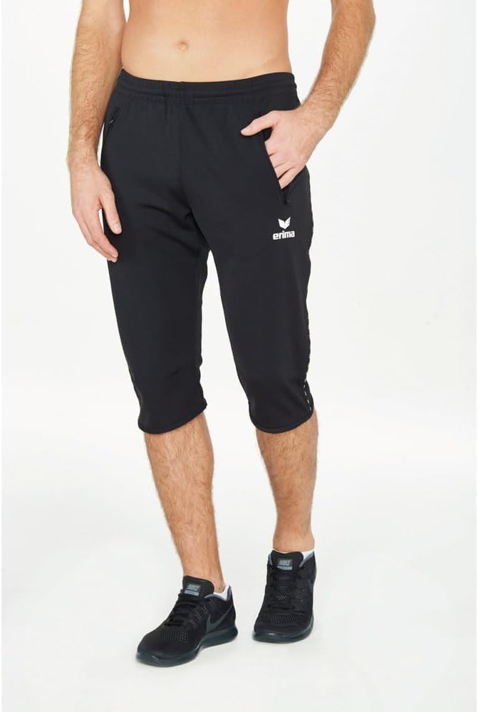 Erima Unisex Herren und Kinder mit Wadeneinsatz 2.0 Trainingshose S Schwarz, S Schwarz