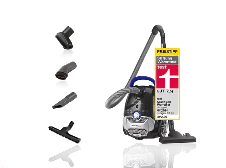 Fakir Blue Vac Power TS 721 Staubsauger mit Beutel 800W, Bodenstaubsauger mit Kabel, HEPA H14 Filter