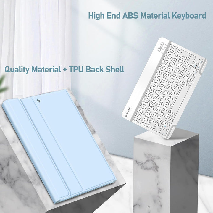 Fintie Tastatur Hülle für iPad 10.2 Zoll (9/8/ 7 Generation - 2021/2020/2019), Schutzhülle mit TPU R