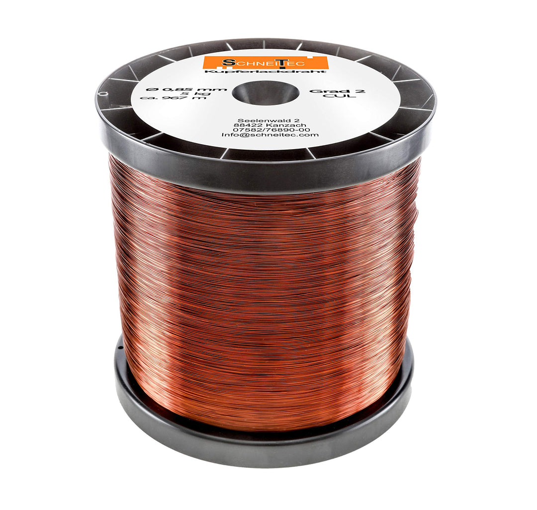 Kupferlackdraht W210 Ø 0,85 mm 5 kg CU Lackdraht Grad 2 CUL Kupferdraht Gewicht 5 Kilogramm Durchmes