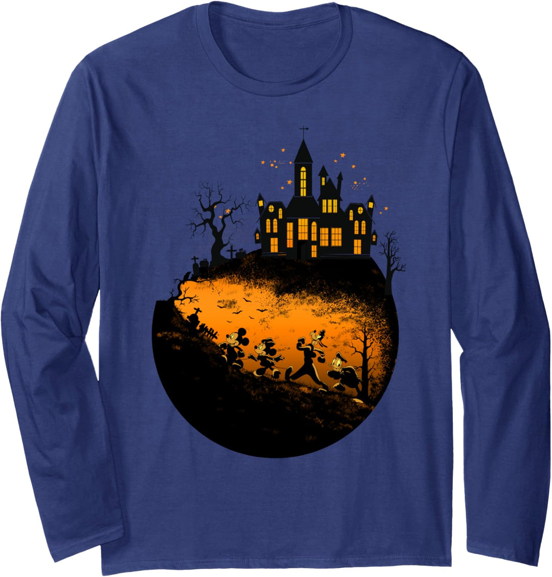 Disney Mickey And Friends Halloween Group Shot Langarmshirt