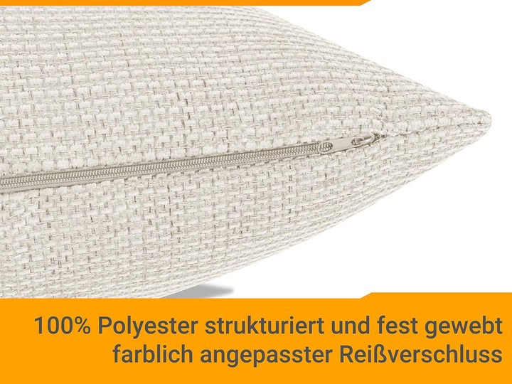 npluseins Kissenhülle mit Struktur-Muster - Polsteroptik 617.767, 1 Stück - Kissenhülle 60 x 60 cm,