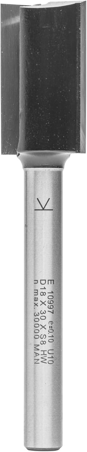 ENT 10997 Nutfräser HW, Schaft (S) 8 mm, Durchmesser (D) 18 mm, NL 30 mm, SL 58 mm, GL 90 mm, mit Ha