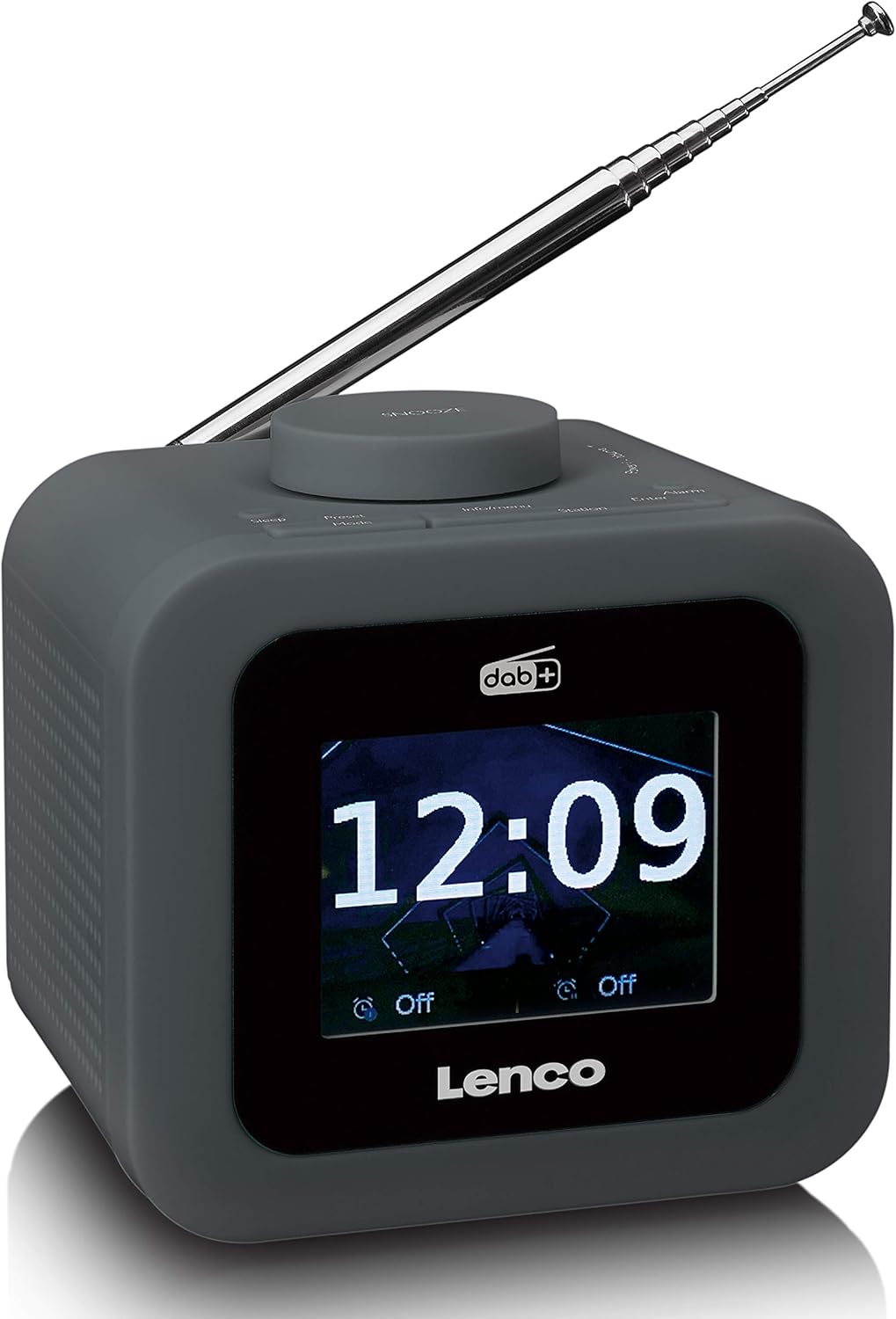 Lenco CR-620 DAB+ Uhrenradio - Radiowecker mit 3“ TFT Farbdisplay - PLL FM - 40 Senderspeicher für F