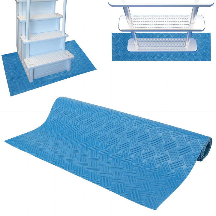 Schwimmbadleitermatte, rutschfeste Matte, Poolfolienschutz, Schwimmbadleiterpolster für Schwimmbadfo